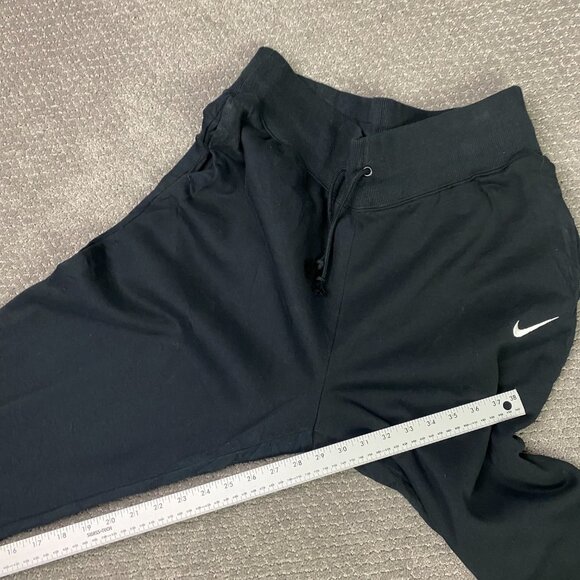 Nike Phoenix Fleece High Waisted Joggers Pants Women's Large Black Gym Running - Picture 13 of 14